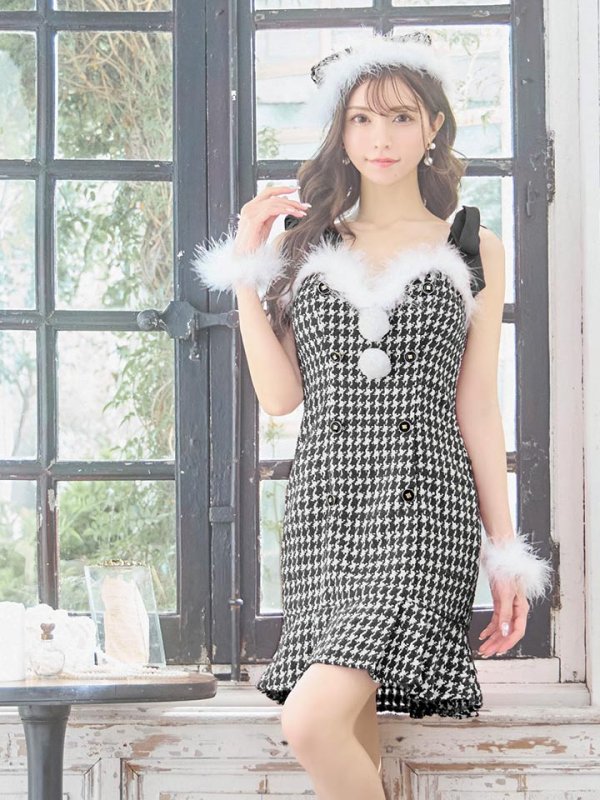 画像20: 【サンタセール！】【サンタコス 4点セット】【S-Lサイズ/2カラー】ショルダーリボン千鳥タイトサンタコスプレ[YMT]