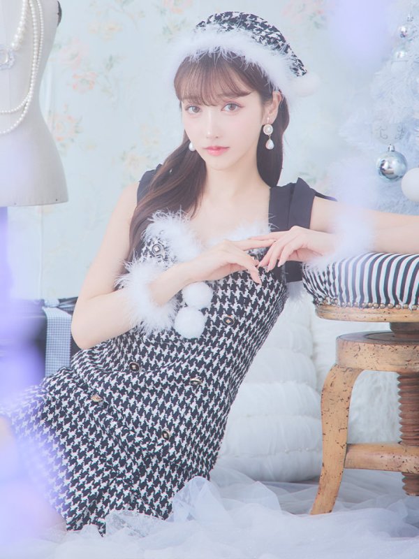 画像29: 【サンタセール！】【サンタコス 4点セット】【S-Lサイズ/2カラー】ショルダーリボン千鳥タイトサンタコスプレ[YMT]