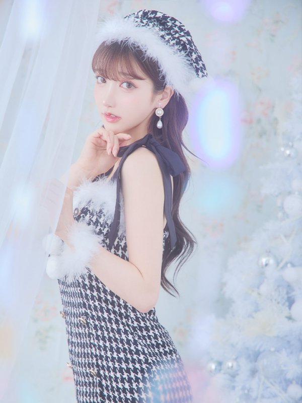 画像33: 【サンタセール！】【サンタコス 4点セット】【S-Lサイズ/2カラー】ショルダーリボン千鳥タイトサンタコスプレ[YMT]