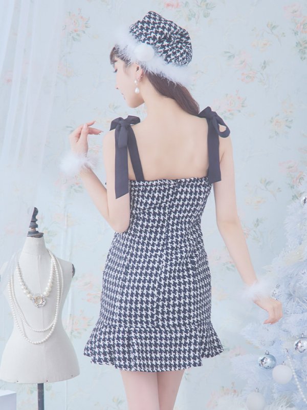 画像37: 【サンタセール！】【サンタコス 4点セット】【S-Lサイズ/2カラー】ショルダーリボン千鳥タイトサンタコスプレ[YMT]