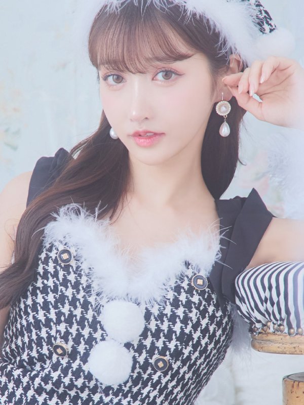 画像36: 【サンタセール！】【サンタコス 4点セット】【S-Lサイズ/2カラー】ショルダーリボン千鳥タイトサンタコスプレ[YMT]