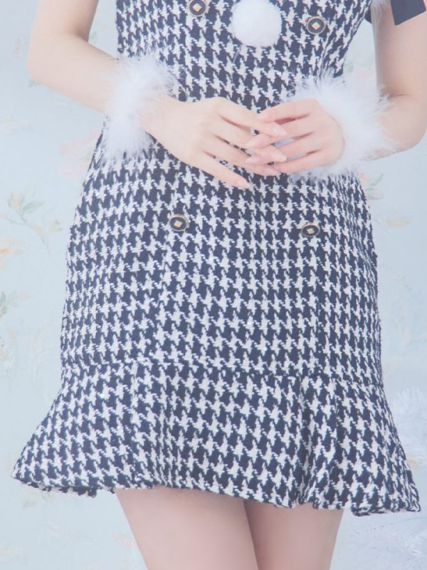 画像38: 【サンタセール！】【サンタコス 4点セット】【S-Lサイズ/2カラー】ショルダーリボン千鳥タイトサンタコスプレ[YMT]