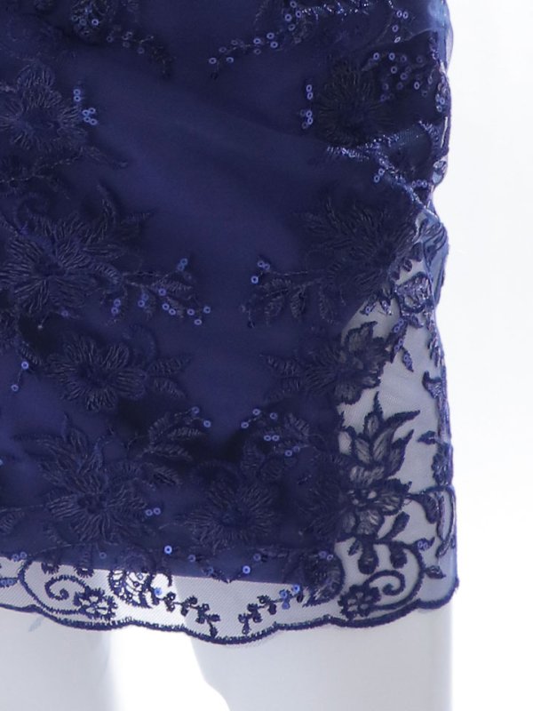 画像34: セットアップ刺繍レースミニドレス/フロントジップ/スパンコール/谷間見せ/背中隠し/肌見せ/バストクロス/シアー袖/ミニドレス/キャバドレス 【S-Lサイズ/4カラー】[HC02]【SB】dzw