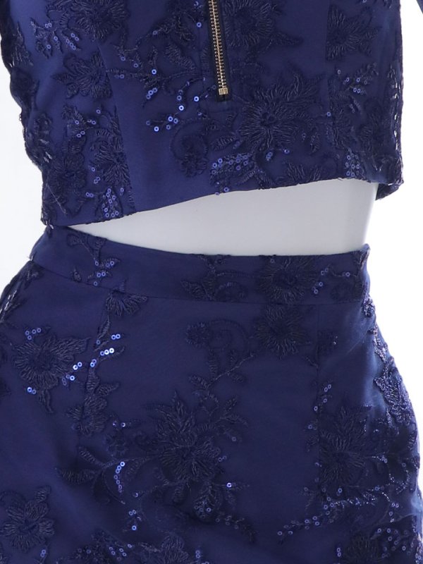 画像35: セットアップ刺繍レースミニドレス/フロントジップ/スパンコール/谷間見せ/背中隠し/肌見せ/バストクロス/シアー袖/ミニドレス/キャバドレス 【S-Lサイズ/4カラー】[HC02]【SB】dzw