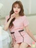 画像3: 【春の大感謝セール】チェックツイードドレス/半袖/ジッパー/ミニドレス/キャバドレス【XS-Lサイズ/2カラー】[OF04] 【SB】dzw