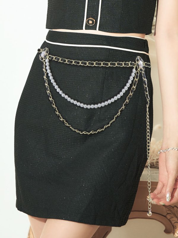 画像10: チェーンベルト/セットアップ/ノースリーブ/タイト/ミニドレス/キャバドレス【XS-Mサイズ/1カラー】[HC02]【SB】dzw