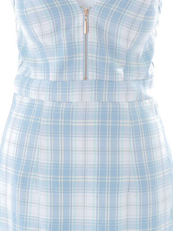 画像18: SALE!チェック柄マーメイドミニドレス/フロントジップ/キャミソール/谷間見せ/背中見せ/ノースリーブ/ミニドレス/キャバドレス【XS-Mサイズ/1カラー】[OF01] 【SB】dzw