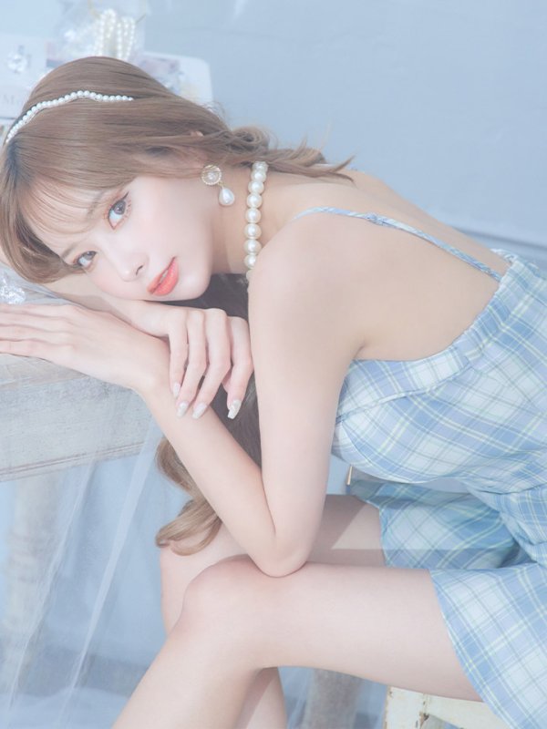 画像13: SALE!チェック柄マーメイドミニドレス/フロントジップ/キャミソール/谷間見せ/背中見せ/ノースリーブ/ミニドレス/キャバドレス【XS-Mサイズ/1カラー】[OF01] 【SB】dzw