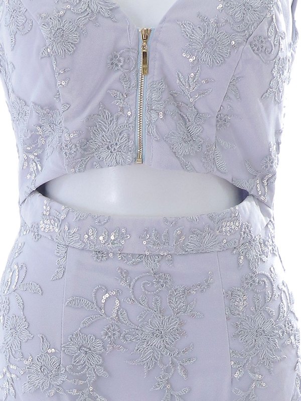 画像21: 送料無料!刺繍レースフロントジップドレス/スパンコール/肌見せ/ノースリーブ/谷間見せ/マーメイド/ロングドレス/キャバドレス 【S-Lサイズ/2カラー】[HC02]【SB】dzw