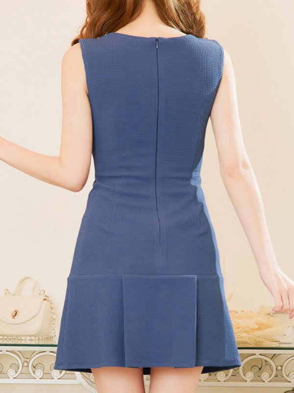 画像7: SALE!ノースリーブプリーツスカートドレス/ジップ/谷間見せ/背中隠し/ローライズ/ローウエスト/ミニドレス【XS-Mサイズ/1カラー】[HC02] 【SB】dzw