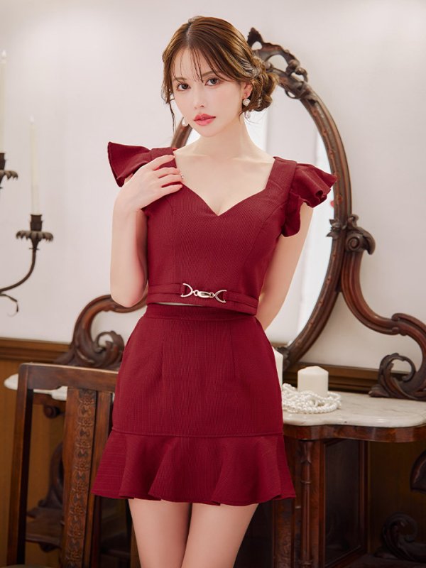 画像5: SALE!チェーンベルトセットアップ/ツイード/ラメ/マイクロミニ/キャバドレス/ミニドレス【XS-Mサイズ/1カラー】[HC02]【SB】dzj