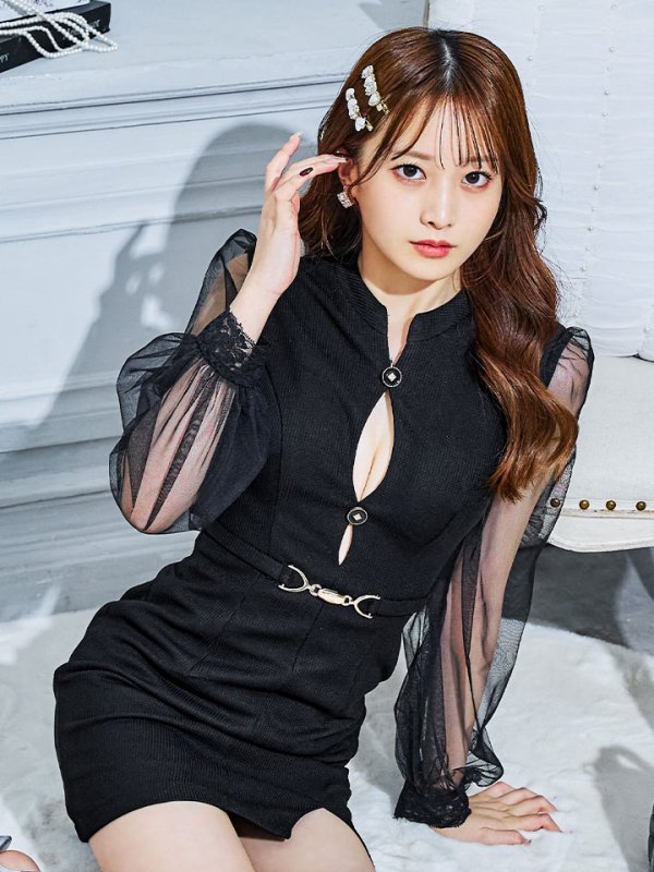 画像8: シアースリーブタイトミニドレス/キャバドレス【S-XLサイズ/1カラー】[HC02-X] 【SB】dzw