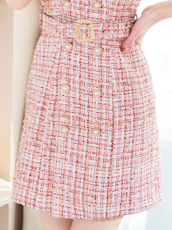 画像5: SALE!ジャケットワンピ/ドレス/ツイード/襟/ミニドレス/キャバドレス【XS-Mサイズ/1カラー】[HC02-X] 【SB】dzw