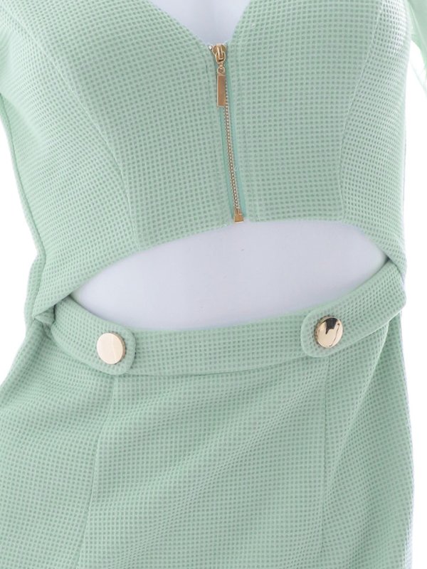 画像15: ワッフルフロントファスナードレス/肌見せ/谷間見せ/背中見せ/タイト/ミニドレス/キャバドレス【XS-Lサイズ/1カラー】[HC02]【SB】dzw