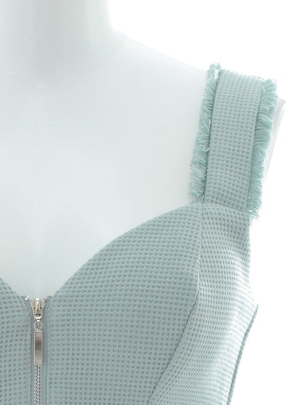 画像28: ノースリーブタイトミニドレス/フロントジップ /ベルト/谷間見せ/背中見せ/ミニドレス/キャバドレス【XS-Mサイズ/2カラー】[HC02-U] 【SB】