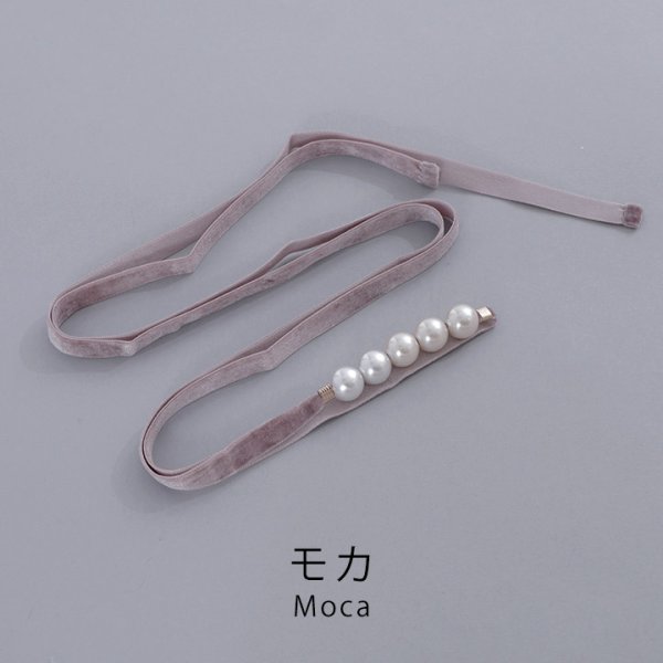 画像4: 【即日発送】【浴衣小物】ベロアパールモチーフ飾り紐 / 帯飾り / 飾り帯 [YMT]