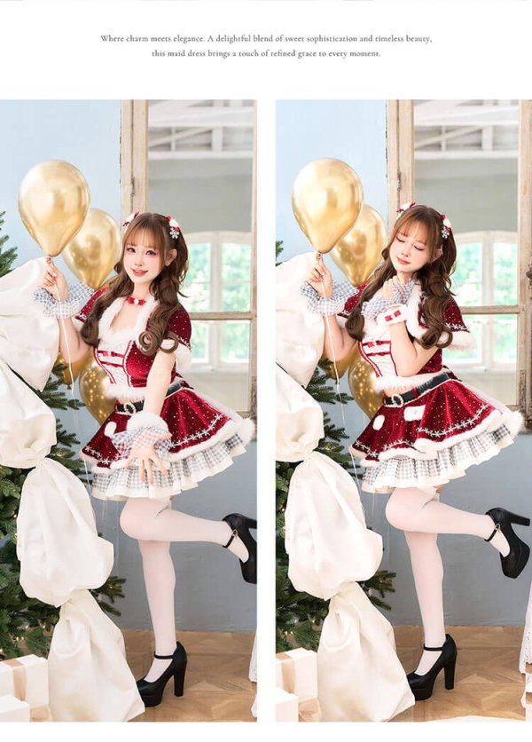 画像8: 【即日発送！】【クリスマスコスプレ12点セット】【Malymoon/マリームーン】ラブミーエトワールスノーサンタ【フリーサイズ/1カラー】[OF03]