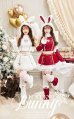 画像4: 【即日発送！】【クリスマスコスプレ7点セット】【Malymoon/マリームーン】ラブスペルニットバニーサンタ【フリーサイズ/2カラー】[OF03] (4)