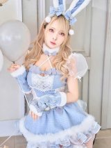 【即日発送】【ハロウィンコスプレ12点セット】ツイードバニーセットアップ【Malymoon/マリームーン】【フリーサイズ/2カラー】 [HC03]