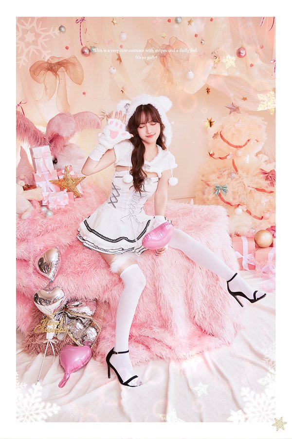 画像2: 【即日発送】【クリスマスコスプレ8点セット】【Malymoon/マリームーン】リブ&ベアサンタ【フリーサイズ/2カラー】[YMT]
