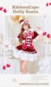 画像5: 【クリスマスコスプレ8点セット】【Malymoon/マリームーン】リボンケープドーリーサンタコスプレ【2サイズ/1カラー】【予約/12月上旬発送予定】[HC03] (5)