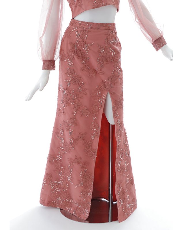 画像23: 【送料無料!】刺繍レースドレス/ビジュー/チュール/ロングスリーブ/ロングドレス/キャバドレス【S-Mサイズ/2カラー】[HC02-X] 【SB】dzw