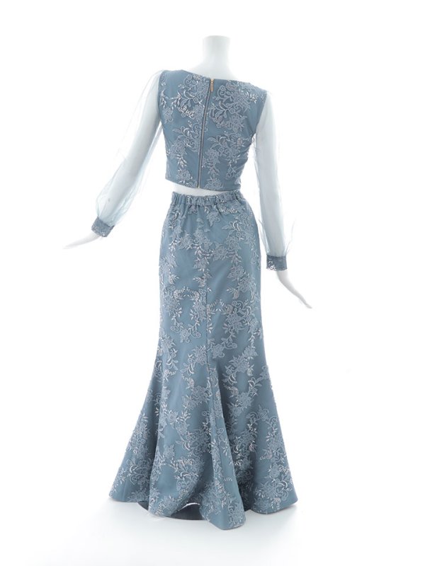 画像20: 【送料無料!】刺繍レースドレス/ビジュー/チュール/ロングスリーブ/ロングドレス/キャバドレス【S-Mサイズ/2カラー】[HC02-X] 【SB】dzw