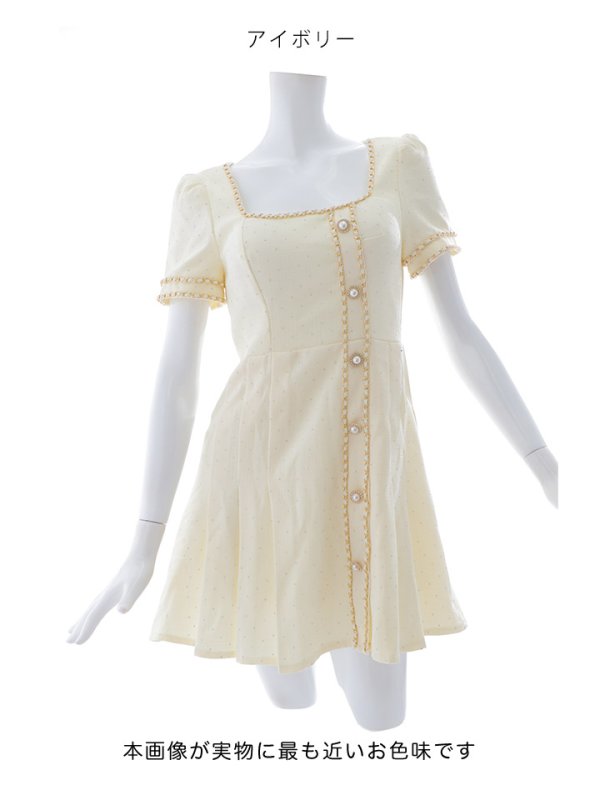 画像17: スクエアネックプリーツツイードドレス/キャバドレス【S-XLサイズ/1カラー】[OF01A] 【SB】dzw