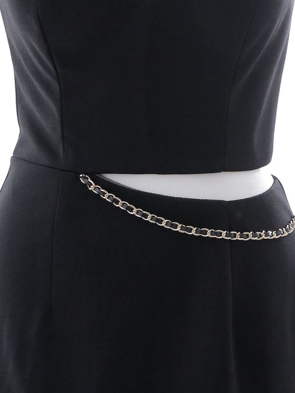 画像30: ウエストカットキャミソールドレス/チェーン/谷間見せ/背中見せ/透け感/ミニドレス/キャバドレス【XS-Lサイズ/3カラー】[HC02-X] 【SB】dzj