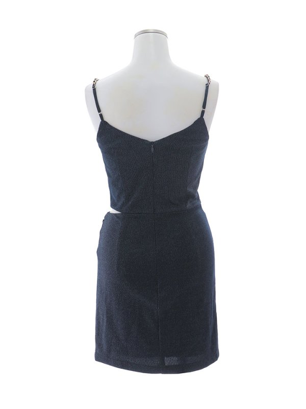 画像27: ウエストカットキャミソールドレス/チェーン/谷間見せ/背中見せ/透け感/ミニドレス/キャバドレス【XS-Lサイズ/3カラー】[HC02-X] 【SB】dzj