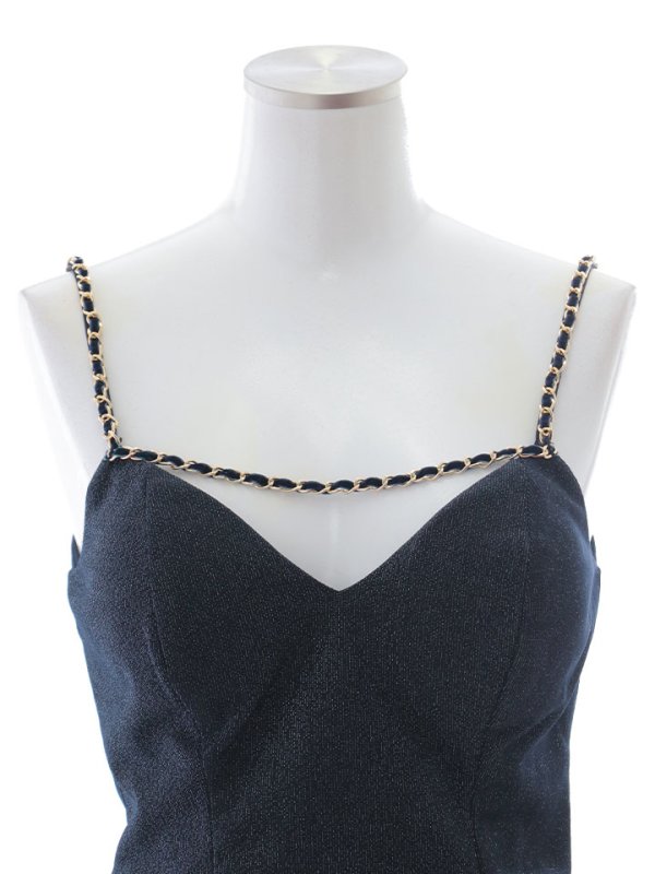 画像28: ウエストカットキャミソールドレス/チェーン/谷間見せ/背中見せ/透け感/ミニドレス/キャバドレス【XS-Lサイズ/3カラー】[HC02-X] 【SB】dzj