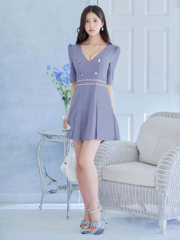 画像5: 新色登場！ツイードプリーツスカートミニドレス/キャバドレス【XS-XLサイズ/4カラー】[HC02] 【SB】dzws