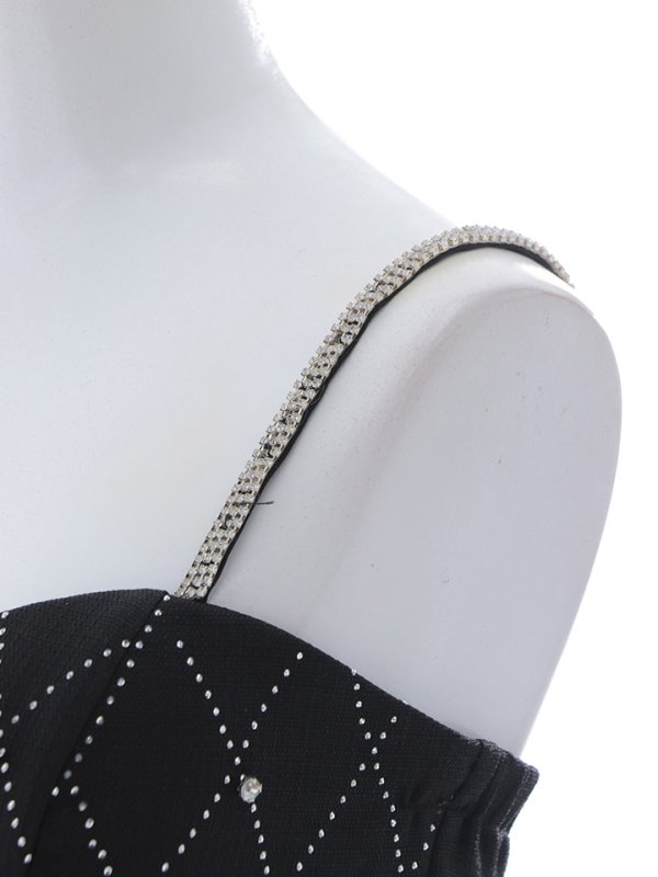 画像25: ビジューキャミワンピースドレス/ツイード/プリーツスカート/ローライズ/ローウエスト/パールボタン/谷間見せ/背中見せ/ミニドレス/キャバドレス【XS-Mサイズ/2カラー】[OF01A]【SB】dzwo