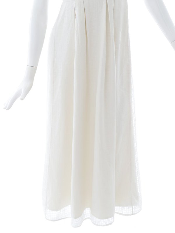 画像16: SALE!シフォンハイウエストタックドレス/ギャザー/リボン/フレアー/半袖/谷間見せ/背中隠し/ロングドレス/キャバドレス【S-Lサイズ/1カラー】[OF01] 【SB】dzw