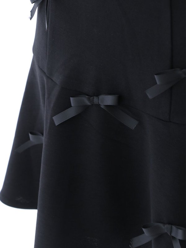 画像16: リボンショルダーワンピースドレス/ノールリーブ/リボン/谷間見せ/背中見せ/ミニドレス/キャバドレス【XS-Mサイズ/1カラー】[HC02-U] 【SB】dzw