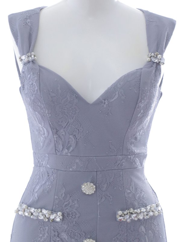 画像21: 刺繍レースタイトドレス/ノースリーブ/ビジュー/ノースリーブ/ストレッチ/谷間見せ/背中見せ/背中隠し/ミニドレス/キャバドレス【S-Lサイズ/2カラー】[OF01A] 【SB】dzc