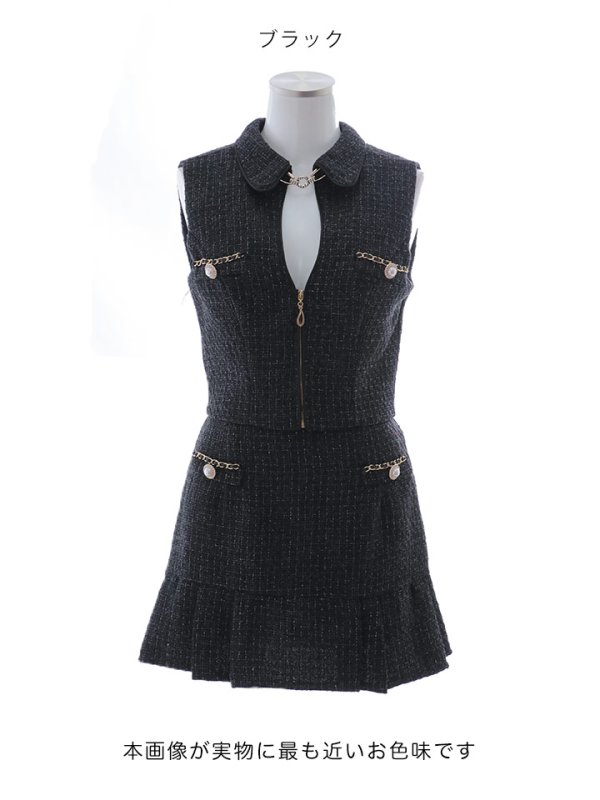 画像23: 【送料無料】マーメイドツイードパールボタンドレス/キャバドレス【XS-Lサイズ/4カラー】[OF01A]【SB】dzw【一部予約商品/10月下旬発送予定】