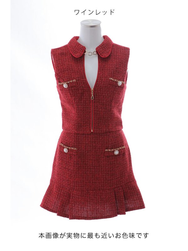 画像22: 【送料無料】マーメイドツイードパールボタンドレス/キャバドレス【XS-Lサイズ/4カラー】[OF01A]【SB】dzw【一部予約商品/10月下旬発送予定】