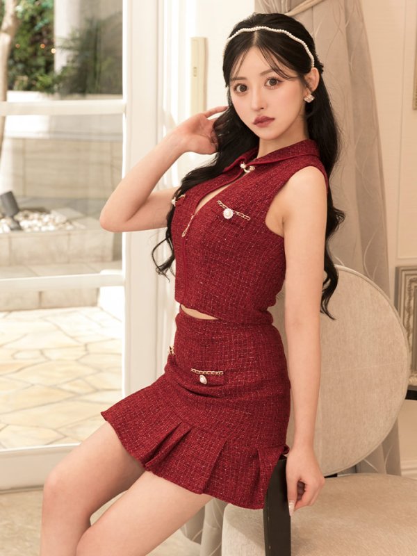 画像11: 【送料無料】マーメイドツイードパールボタンドレス/キャバドレス【XS-Lサイズ/4カラー】[OF01A]【SB】dzw【一部予約商品/10月下旬発送予定】