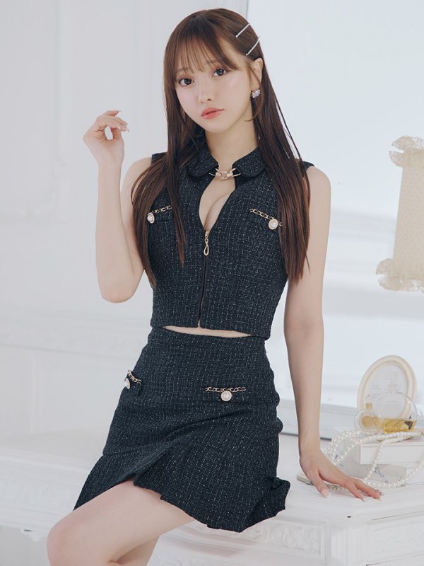 画像13: 【送料無料】マーメイドツイードパールボタンドレス/キャバドレス【XS-Lサイズ/4カラー】[OF01A]【SB】dzw【一部予約商品/10月下旬発送予定】