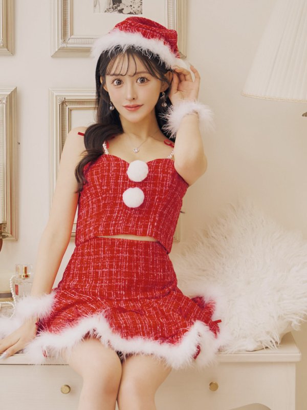 画像13: 【一部予約商品/11月下旬発送予定】【サンタコス 5点セット】【XS-Lサイズ/2カラー】セットアップフレアミニサンタ[OF01]