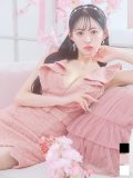 ビジューラメツイードフリルドレス/キャバドレス【XS-XLサイズ/3カラー】[OF04] 【SB】dzw