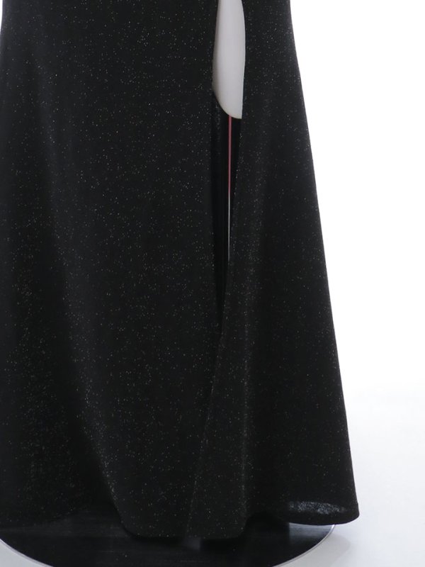 画像22: シアースリーブラメロングドレス/キャミソール/谷間見せ/背中見せ/スリット/ロングドレス/キャバドレス【S-Lサイズ/2カラー】[OF01A] 【SB】dzc