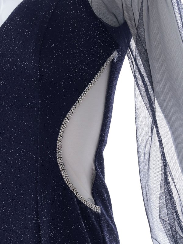 画像23: シアースリーブラメロングドレス/キャミソール/谷間見せ/背中見せ/スリット/ロングドレス/キャバドレス【S-Lサイズ/2カラー】[OF01A] 【SB】dzc