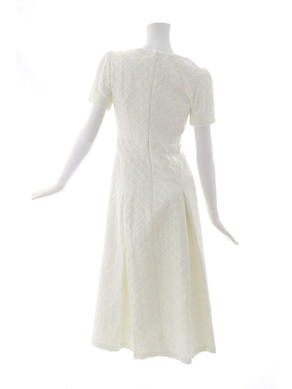 画像13: 新サイズ登場!【sifeel/シフィール】ツイードミディアムドレス/ジップアップ/パール/フレアスカート/背中隠し/キャバドレス【S-XLサイズ/1カラー】[OF01A] 【SB】dzj