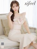 【送料無料!】【sifeel/シフィール】フリルミディアムセットアップドレス/キャバドレス【S-Lサイズ/2カラー】[OF04] 【SB】dzw