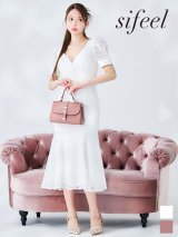 【sifeel/シフィール】花柄レースマーメイドワンピースドレス/キャバドレス【S-Lサイズ/2カラー】[OF04] 【SB】dzcLD