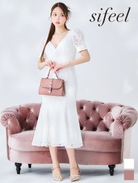 【sifeel/シフィール】花柄レースマーメイドワンピースドレス/キャバドレス【S-Lサイズ/2カラー】[OF04] 【SB】dzcLD