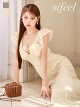 送料無料!【sifeel/シフィール】フリルショルダーVネックマーメイドミディアムドレス/キャバドレス【S-Lサイズ/2カラー】【予約商品/8月下旬発送予定】[OF04] 【SB】dzwvLD