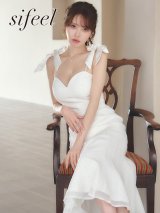 送料無料！【sifeel/シフィール】リボンキャミソールミディアムセットアップドレス/キャバドレス【S-Lサイズ/1カラー】【OF01A【SB】dzwLD